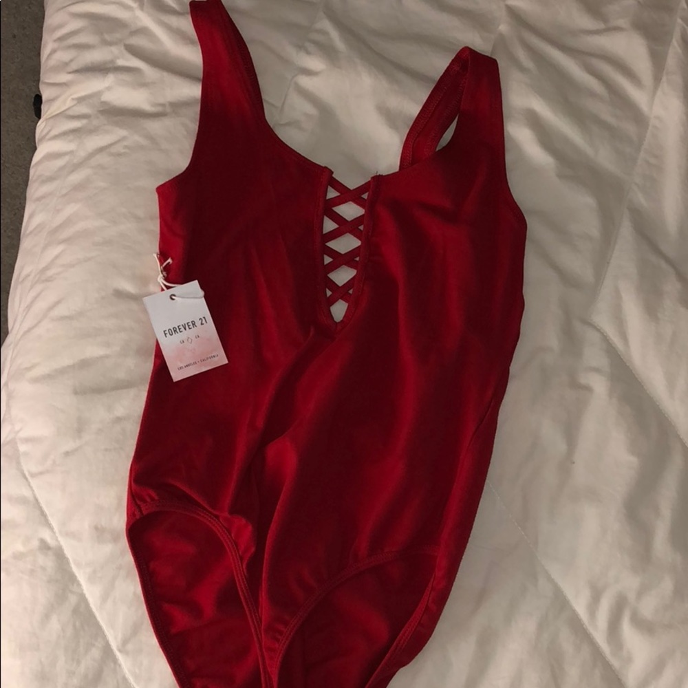 Red bodysuit